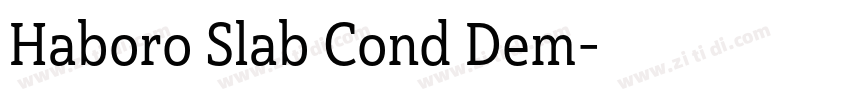 Haboro Slab Cond Dem字体转换